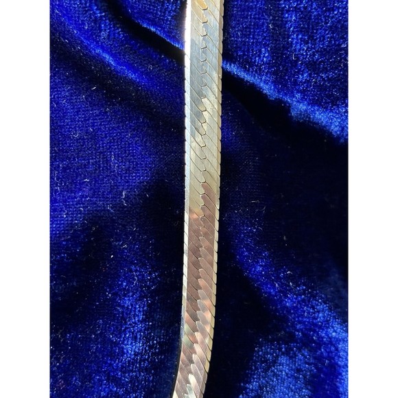 Vintage Italian Made Reversible 18”  925 Sterling Silver Wide Herringbone Chain - Picture 15 of 16